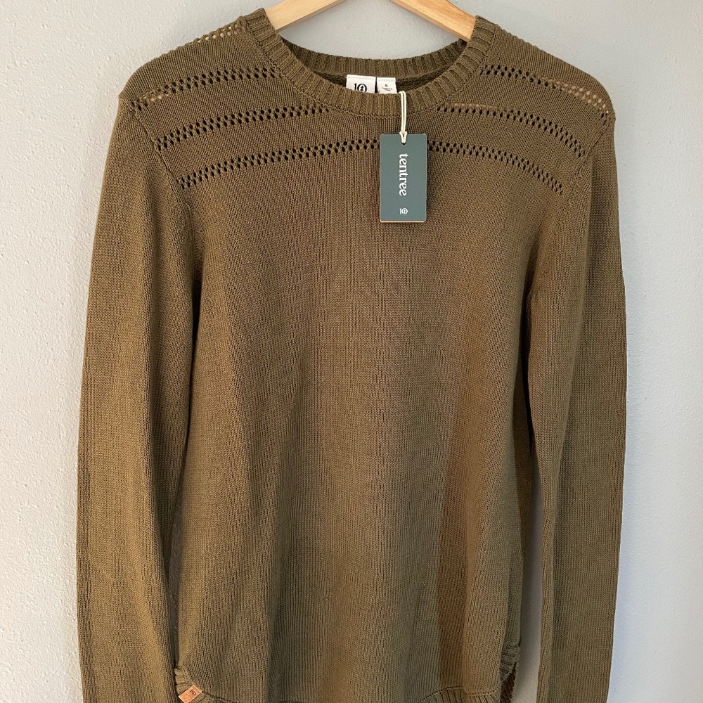 Tentree Organic Cotton Forever After Sweater - Women's Small - Uniform Green